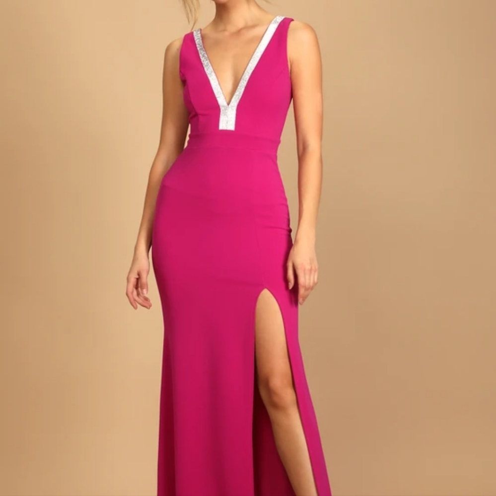 Magneta rhinestone dress